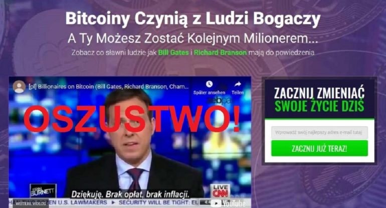 Bitcoin Trader - oszustwo scam
